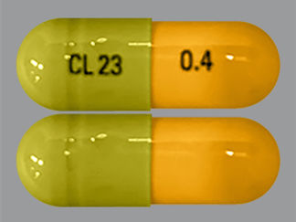 This is a Capsule imprinted with CL 23 on the front, 0.4 on the back.