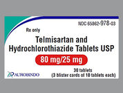 Telmisartan-Hydrochlorothiazid: This is a Tablet imprinted with H on the front, 76 on the back.