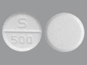 Ketoconazole: Esto es un Tableta imprimido con S 500 en la parte delantera, nada en la parte posterior, y es fabricado por None.