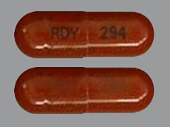 This is a Capsule imprinted with RDY on the front, 294 on the back.
