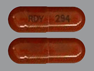 Esto es un Cápsula imprimido con RDY en la parte delantera, 294 en la parte posterior, y es fabricado por None.