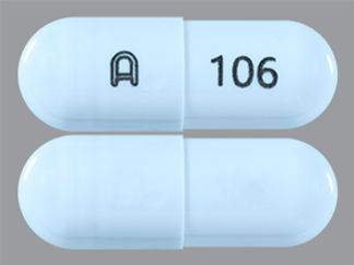 This is a Capsule Er 24hr imprinted with logo on the front, 106 on the back.