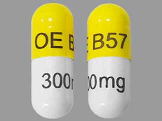 This is a Capsule imprinted with OE B57 on the front, 300 mg on the back.