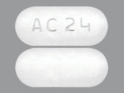 Emtricitabine-Tenofovir Disop: This is a Tablet imprinted with AC 24 on the front, nothing on the back.