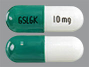 Coreg Cr: Esto es un Cápsula Er Multifásico 24hr imprimido con GSLGK en la parte delantera, 10 mg en la parte posterior, y es fabricado por None.