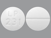 Aminocaproic Acid: This is a Tablet imprinted with LP  231 on the front, nothing on the back.