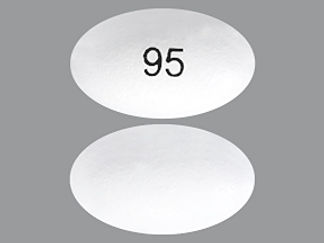 This is a Capsule Dr imprinted with 95 on the front, nothing on the back.