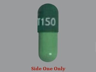 This is a Capsule imprinted with AT150 on the front, nothing on the back.