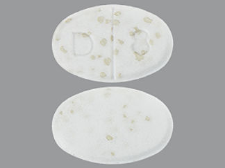 This is a Tablet Dr imprinted with D 8 on the front, nothing on the back.
