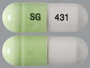 Droxidopa: This is a Capsule imprinted with SG on the front, 431 on the back.