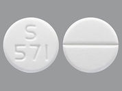 Acetazolamide: This is a Tablet imprinted with S  571 on the front, nothing on the back.