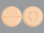 Hydrochlorothiazide: This is a Tablet imprinted with 362 on the front, logo on the back.