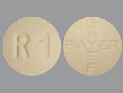 Adempas: This is a Tablet imprinted with 1 R on the front, BAYER BAYER on the back.