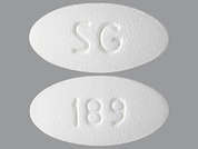 Levetiracetam: Esto es un Tableta LP 24 Hr blanco oval imprimido con SG en la parte delantera, 189 en la parte posterior, y es fabricado por SCIEGEN PHARMAC.