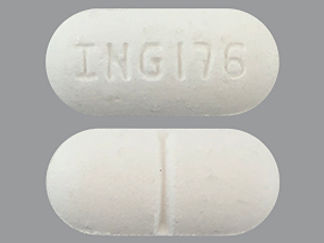 This is a Tablet Er 24 Hr imprinted with ING 176 on the front, nothing on the back.
