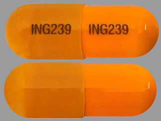 Esto es un Cápsula imprimido con ING239 en la parte delantera, ING239 en la parte posterior, y es fabricado por None.