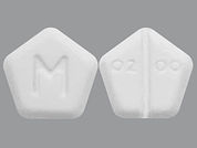 Motofen: This is a Tablet imprinted with 0200 on the front, M on the back.