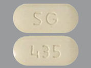 Naproxen: This is a Tablet imprinted with SG on the front, 435 on the back.