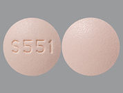 Olmesartan-Hydrochlorothiazide: This is a Tablet imprinted with S551 on the front, nothing on the back.