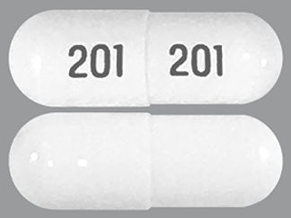 This is a Capsule imprinted with 201 on the front, 201 on the back.
