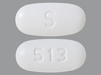 This is a Tablet imprinted with S on the front, 513 on the back.