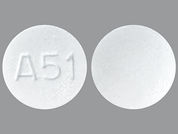 Nebivolol Hcl: This is a Tablet imprinted with A51 on the front, nothing on the back.