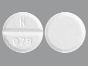 Albuterol Sulfate: Esto es un Tableta imprimido con N 078 en la parte delantera, nada en la parte posterior, y es fabricado por None.