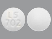 Alosetron Hcl: This is a Tablet imprinted with LS  702 on the front, nothing on the back.