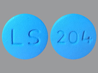 This is a Tablet imprinted with LS on the front, 204 on the back.