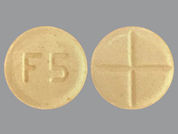 Dextroamphetamine-Amphetamine: This is a Tablet imprinted with F5 on the front, nothing on the back.