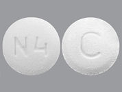 Clonidine Hcl Er: Esto es un Tableta Er 12 Hr imprimido con N4 en la parte delantera, C en la parte posterior, y es fabricado por None.