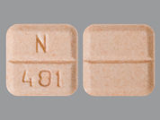 Estazolam: This is a Tablet imprinted with N  481 on the front, nothing on the back.