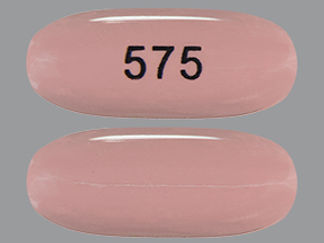 This is a Capsule imprinted with 575 on the front, nothing on the back.
