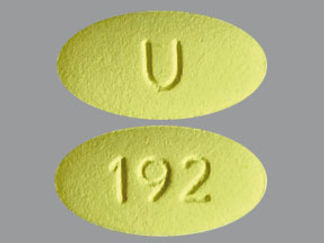This is a Tablet imprinted with U on the front, 192 on the back.