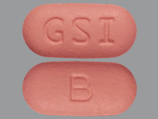 This is a Tablet imprinted with GSI on the front, B on the back.