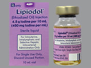 Lipiodol: This is a Vial imprinted with nothing on the front, nothing on the back.