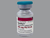 Cerebyx: This is a Vial imprinted with nothing on the front, nothing on the back.
