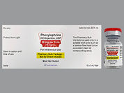 Phenylephrine Hcl: This is a Vial imprinted with nothing on the front, nothing on the back.