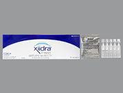 Xiidra: This is a Dropperette Single-use Drop Dispenser imprinted with nothing on the front, nothing on the back.