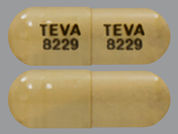 Sunitinib Malate: This is a Capsule imprinted with TEVA  8229 on the front, TEVA  8229 on the back.