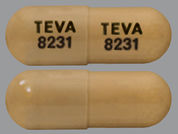 Sunitinib Malate: This is a Capsule imprinted with TEVA  8231 on the front, TEVA  8231 on the back.