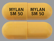 Sunitinib Malate: This is a Capsule imprinted with MYLAN  SM 50 on the front, MYLAN  SM 50 on the back.