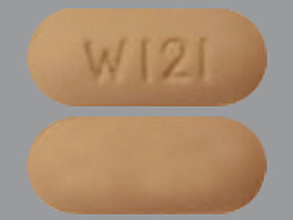 This is a Tablet imprinted with W121 on the front, nothing on the back.