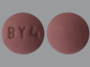 Primaquine Generic: This is a Tablet imprinted with BY4 on the front, nothing on the back.