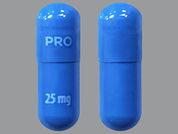 Procysbi: This is a Capsule Dr Sprinkle imprinted with PRO on the front, 25 mg on the back.