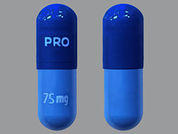Procysbi: Esto es un Cápsula Dr Para Rociar imprimido con PRO en la parte delantera, 75 mg en la parte posterior, y es fabricado por None.