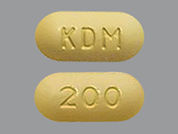 Rezurock: This is a Tablet imprinted with KDM on the front, 200 on the back.