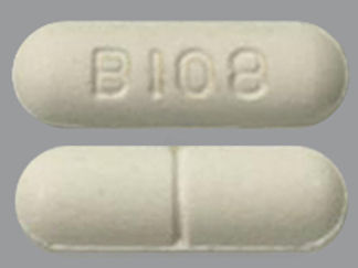 This is a Tablet imprinted with B108 on the front, nothing on the back.