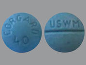 Corgard: This is a Tablet imprinted with CORGARD  40 on the front, USWM on the back.