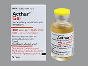 Acthar: This is a Vial imprinted with nothing on the front, nothing on the back.